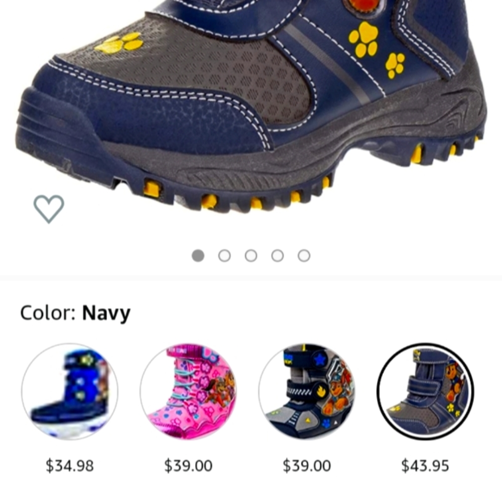 Size 11 boys light up paw patrol snow boots